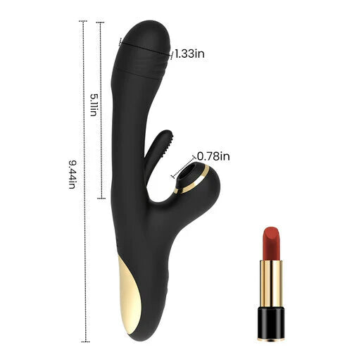 3 IN 1 Sucking & Flapping Vibrator G Spot Clitoral Stimulator with 7 Modes Massager