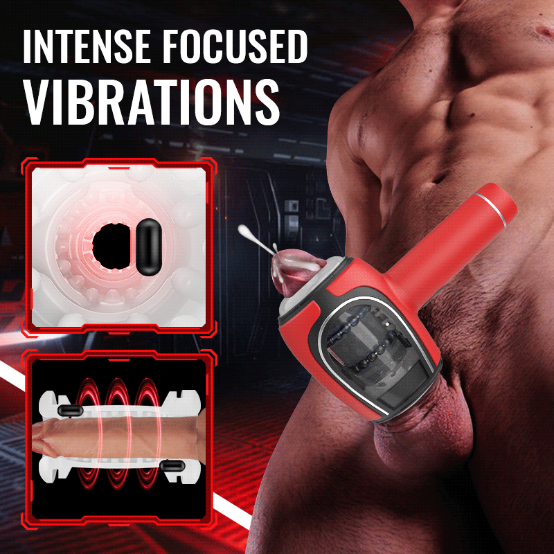 Handheld Automatic 6 Frequency Thrusting Vibration Male Masturbator