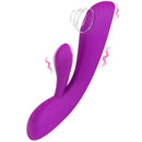 8 Pulsating Mode 2 in 1 Design Clit Rabbit Massager In Purple - xbelo