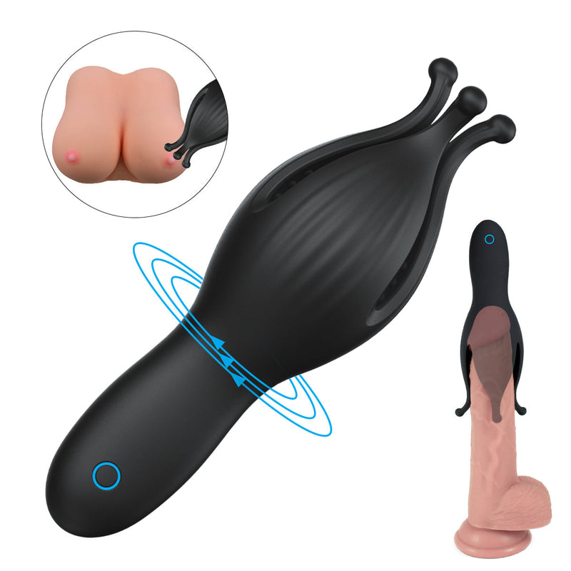 10 Vibrating Wrapped Solo Stroke Penis Head Pleaser - xbelo