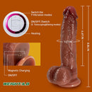 Neil 9 Vibrating 3 Telescoping Swing Realistic Dildo Vibrator 8.86 INCH - xbelo