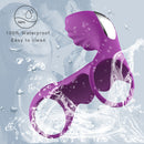 12 Vibration Modes Vibrating Penis Ring-Purple - xbelo