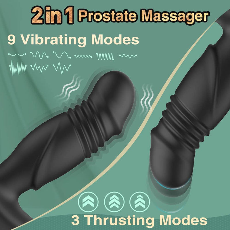 9 Vibration Modes Thrusting Anal Vibrator with Remote Control & APP - xbelo