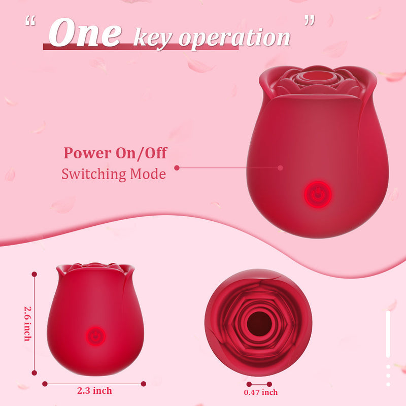 10 Suction Oral Sex Rose Clitoral Stimulator Vibrator - xbelo