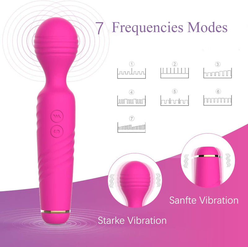 7 Vibration Modes magic wand massager AV vibrator - xbelo