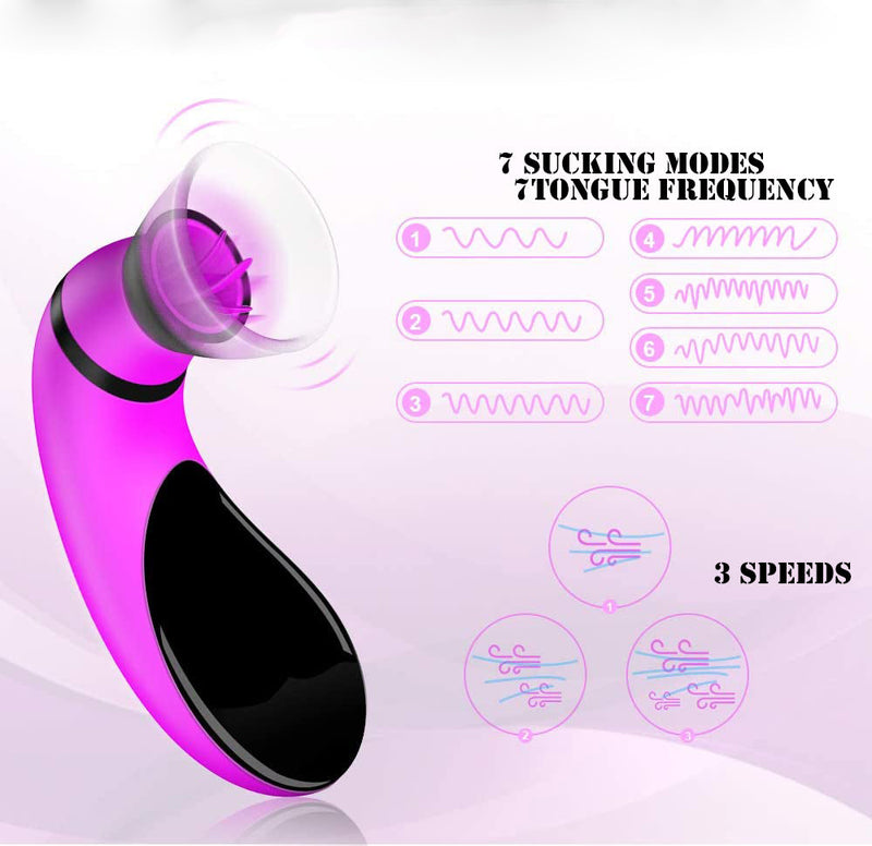 7 Sucking Modes Clitoris Sucker Vibrators Tongue Stimulation - xbelo