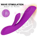 8 Pulsating Mode 2 in 1 Design Clit Rabbit Massager In Purple - xbelo