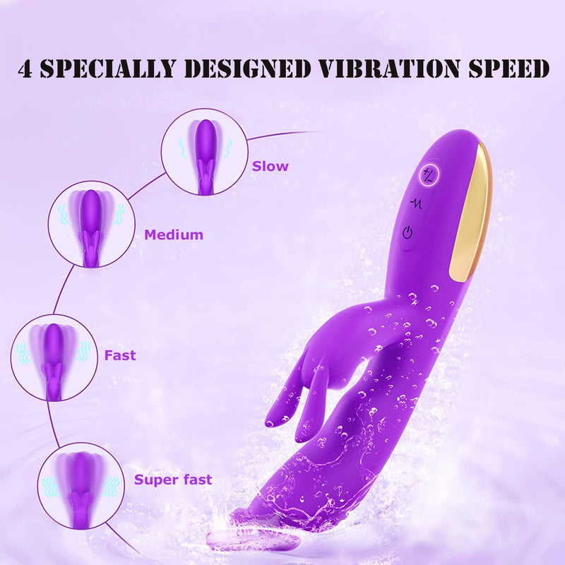 10 Speeds Triple G-spot Rabbit Anal Vibrator - xbelo