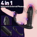 Moore - 10 Thrilling Vibration 3 Thrusting Silicone Remote Control Cock Ring Anal Vibrator - xbelo