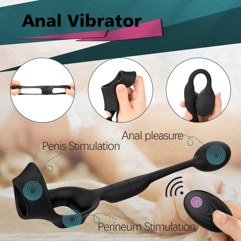 PENGUIN Anal Vibrator with Cock Ring - xbelo