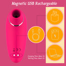 Mini Size Suction Vibrator with 9 Powerful Frequencies In Red - xbelo