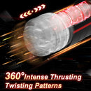 Electric Blowjob 360°Rotating Men masturbator with Suction Base - xbelo