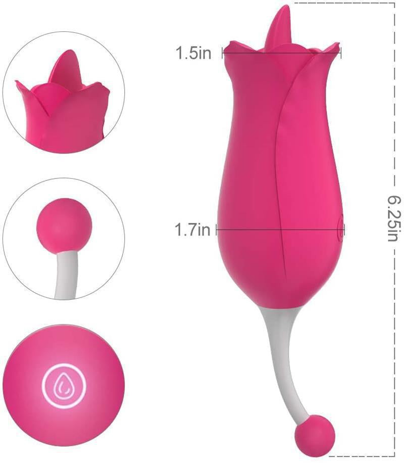 2 in 1 Licking & High-Frequency Clitoral Vibrator - xbelo