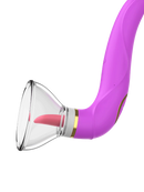 Double Stimulation Clitoral Sucking Tongue Vibrator-Purple - xbelo