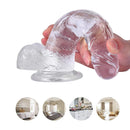 8 Inch Realistic Ballsy Dildo in Crystal Clear - xbelo