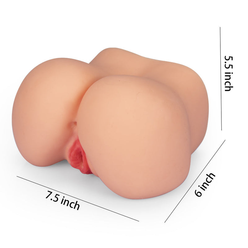 Double Penetration Curvy Artificial Ass Masturbator - 5.2 lb - xbelo