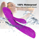8 Pulsating Mode 2 in 1 Design Clit Rabbit Massager In Purple - xbelo