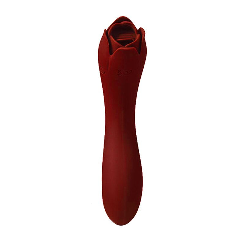 Medical Silicone Rose Toy With 10 Modes (red) - xbelo