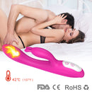 2 in 1 G-Spot Vibrator Clit Stimulator 9 Vibration Mode with Heating - xbelo