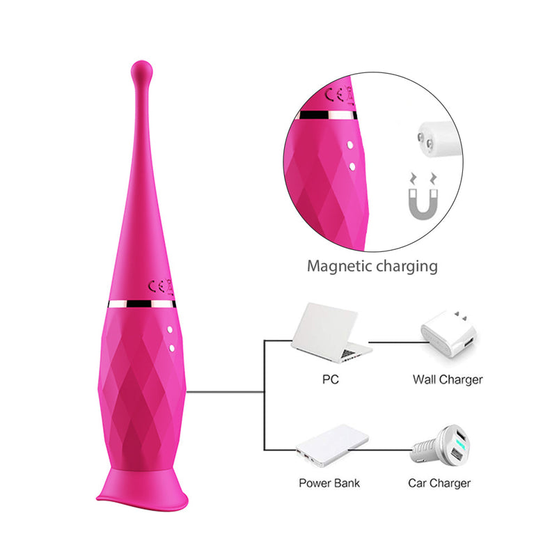 Dual Design G-Spot Mini Tongue Vibrator with Rabbit Ear - xbelo