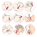 10 Powerful Vibrational Modes Finger Massager in Red - xbelo