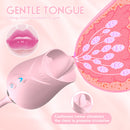 Pink The Rose Toy Tongue Vibrator With Thrusting Dildo - xbelo