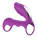 12 Vibration Modes Vibrating Penis Ring-Purple - xbelo