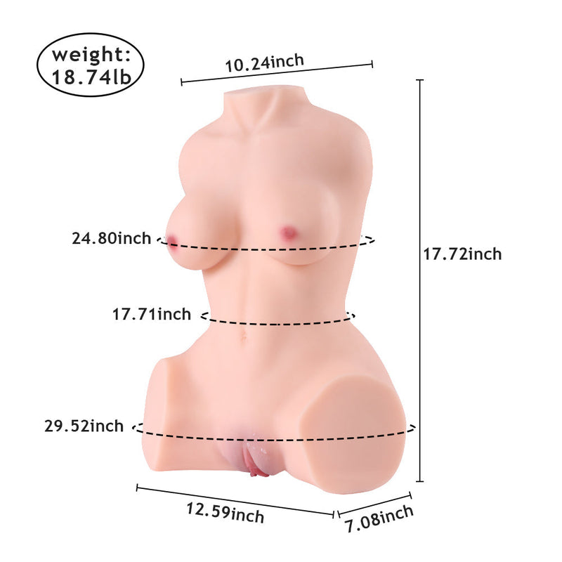 Half Body Torso Sex Doll with Big Breasts 18.74lb - Lily - xbelo