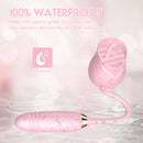 Pink The Rose Toy Tongue Vibrator With Thrusting Dildo - xbelo