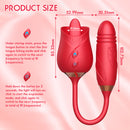 The Rose Toy Tongue Vibrator With Thrusting Dildo - xbelo