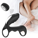 12 Vibration Modes Vibrating Penis Ring-Black - xbelo
