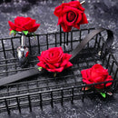 Rose Sex Toy Set With Butt Plug Nipple Clamp Collar - xbelo