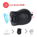 Rends Rose Toy Tongue & Sucking Vibrator Black - xbelo