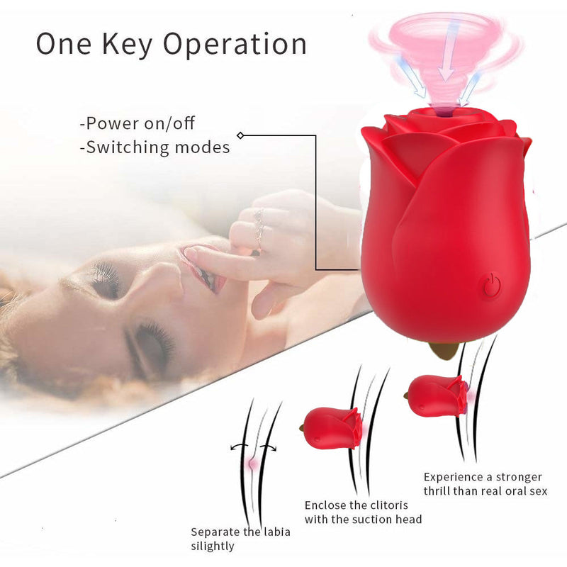 Silicone Rose Clitoral Suction Vibrator Sex Toys - xbelo