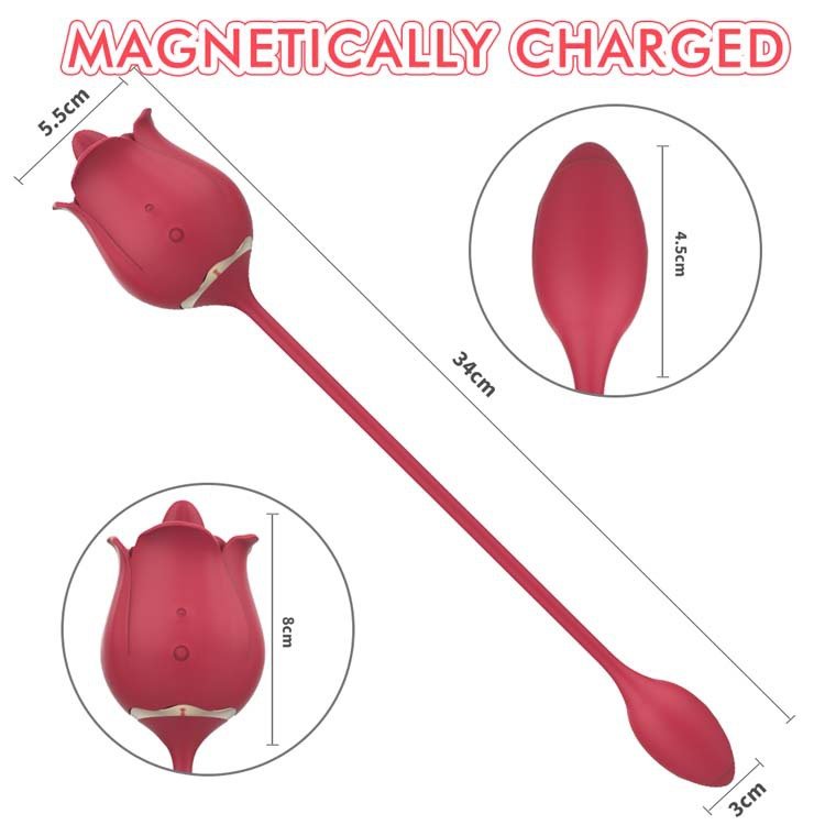 Rose Toy With 9 Tongue Licking Modes Clitoral Vibrator - xbelo