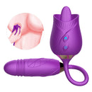 The Rose Toy Tongue Vibrator With Thrusting Dildo - xbelo