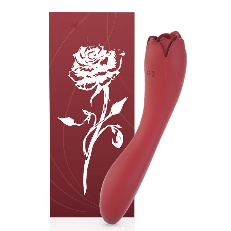 Medical Silicone Rose Toy With 10 Modes (red) - xbelo