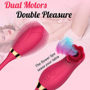 Sucking & Vibration 2 in 1 Rose Toy - xbelo