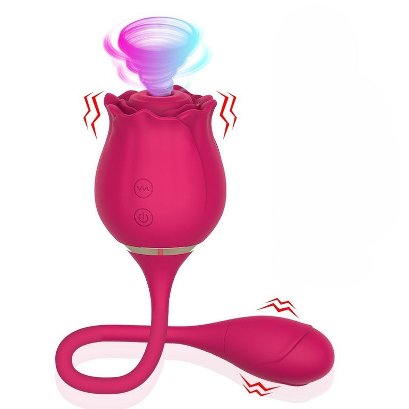 Rose Shaped Vibrator Realistic Oral Sucking - xbelo